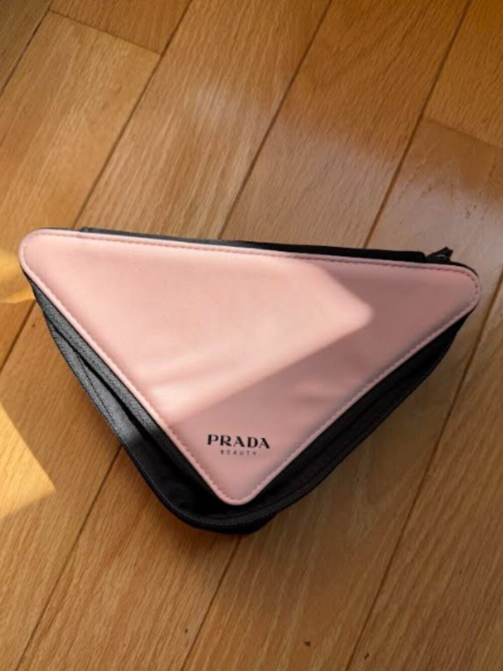 Prada Pink Triangle Beauty Bag Clutch